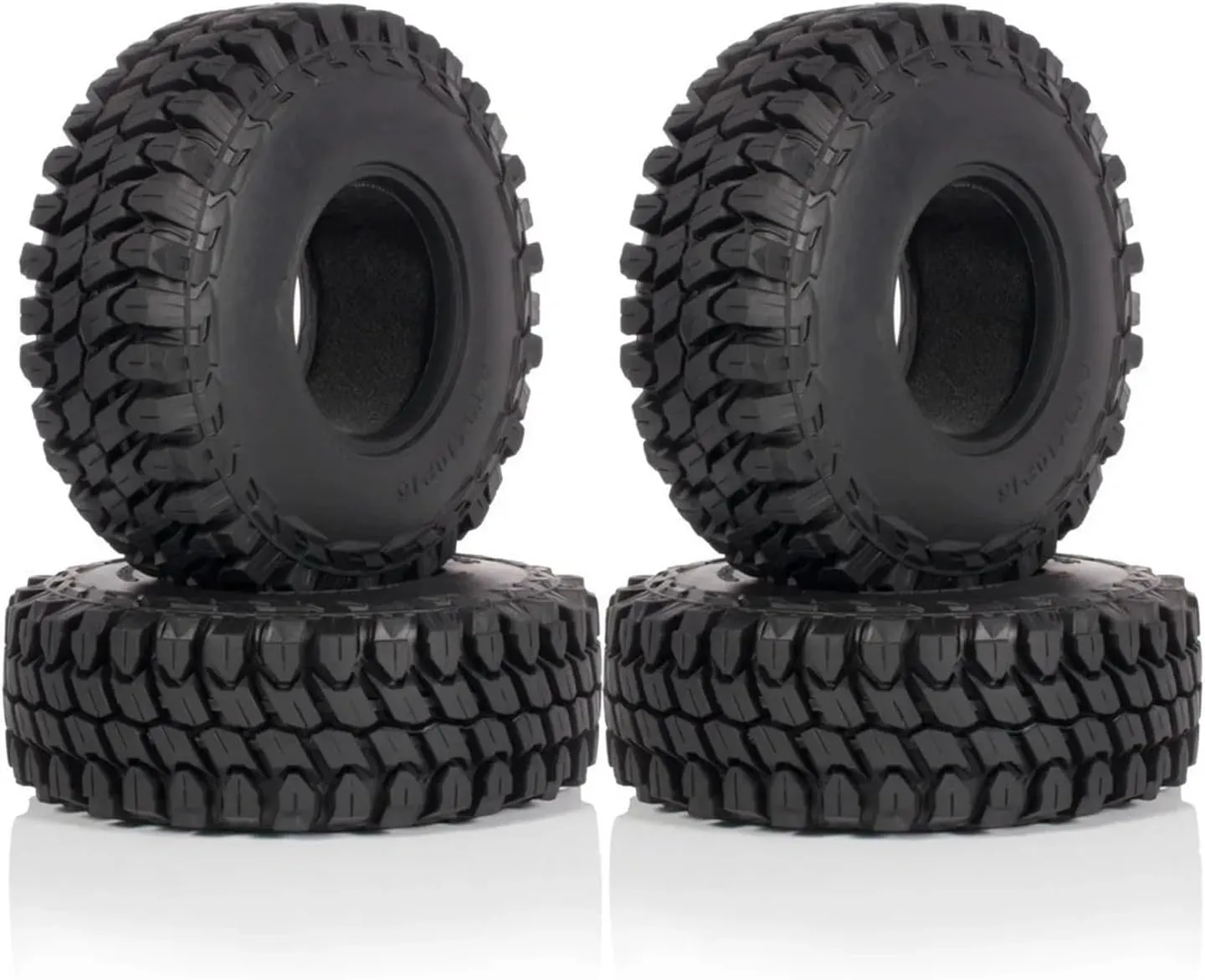 Compatible with Axial for SCX10 90046 for TRX4 for Element for Enduro 110 * 40mm Rubber Tyre 4pcs 1.9'' Wheel Tires for 1/10 RC Car Crawler RC Wheel Tires