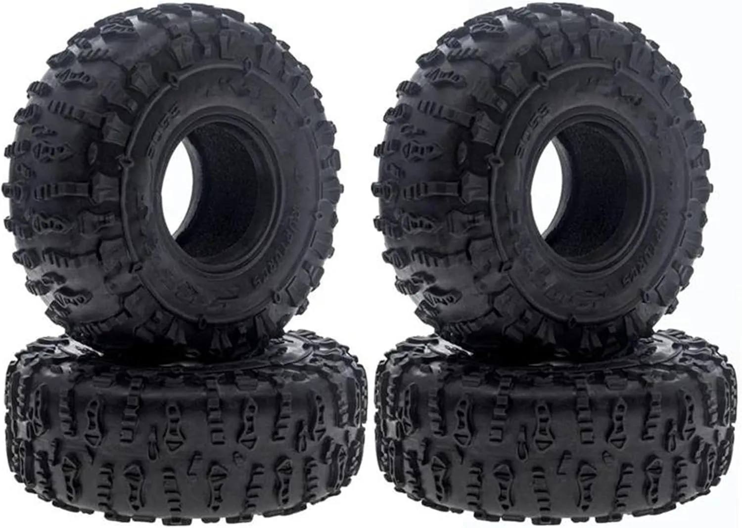 Compatible with Axial SCX10 90046 SCX10 III AXI03007 for Traxxas TRX4 D90 4PCS 120MM 1.9 Rubber Wheel Tires Tyre for 1/10 RC Crawler Car RC Wheel Tires