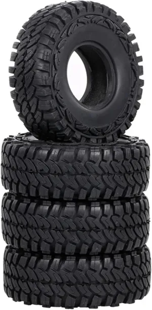 Compatible with Axial SCX10 II III for Traxxas TRX4 for D90 for Redcat 110Mm 1.9 Inch Rubber Tire Wheel Tyre 1/10 RC Crawler Car RC Wheel Tires