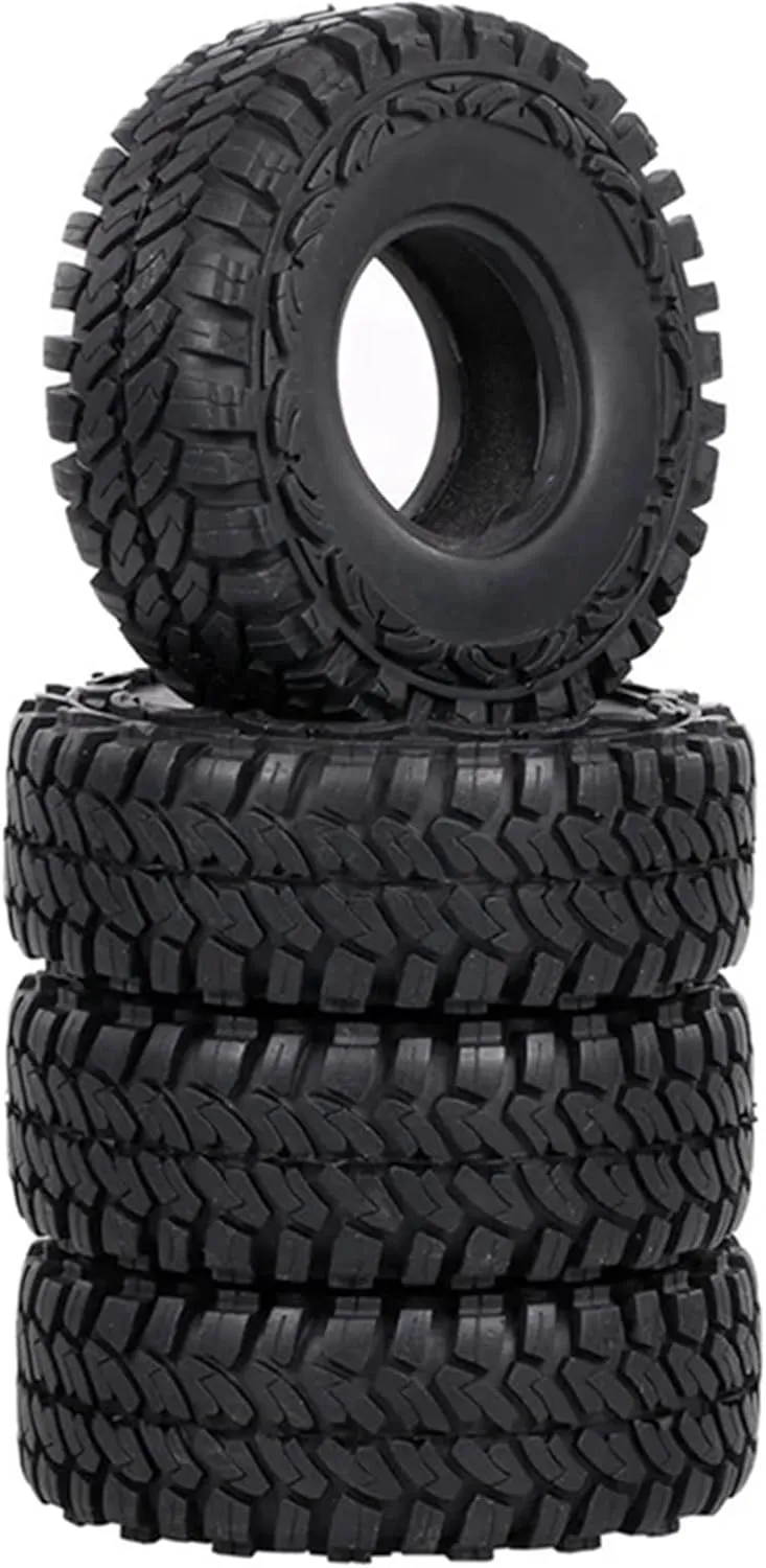 Compatible with Axial SCX10 II III for Traxxas TRX4 for D90 for Redcat 110Mm 1.9 Inch Rubber Tire Wheel Tyre 1/10 RC Crawler Car RC Wheel Tires
