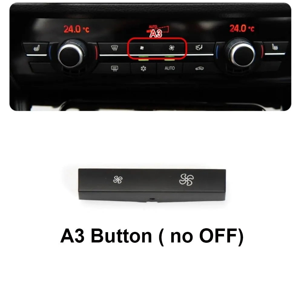 Compatible with BMW Climate Control AC Button Fan Speed Button Replacement for 5' F07/F10,6' F06/F12/F13,7' F01/F02/F04,X5 F15/M F85,X6 F16/M F86 (Only for AC Panel with 11 Buttons)