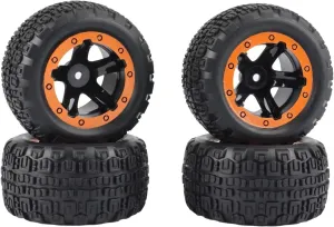Compatible with HBX 16889 16889A 16890 16890A for SG1601 for SG1602 RC Cars Upgrade Part Accessories 4Pcs Tire Wheel Tyre RC Wheel Tires