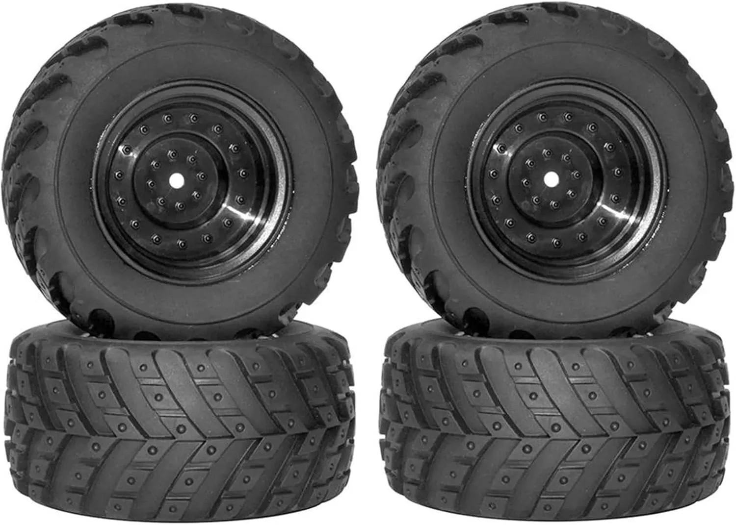 Compatible with HBX for HAIBOXING 901 901A 903 903A 905 905A 12813 1/12 RC Car 4 Pcs 97mm Rubber Tire Tyre Wheel Upgrade Parts RC Wheel Tires