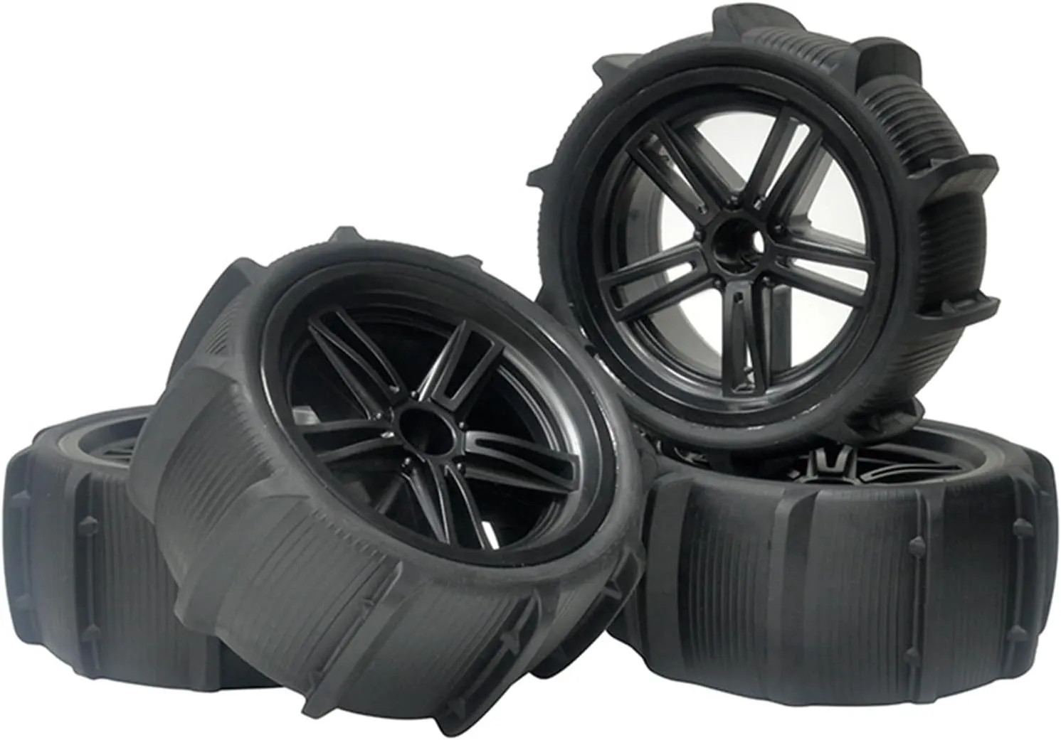 Compatible with Hosim for Xinlehong 9125 9116 for X03 X04 for Wltoys 124019 104001 104009 RC Car Parts 4Pcs 115Mm Snow Sand Tire Tyre Wheel RC Wheel Tires