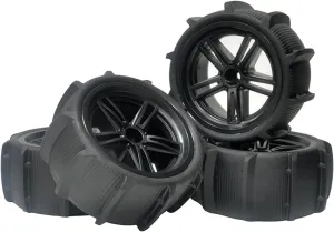 Compatible with Hosim for Xinlehong 9125 9116 for X03 X04 for Wltoys 124019 104001 104009 RC Car Parts 4Pcs 115Mm Snow Sand Tire Tyre Wheel RC Wheel Tires