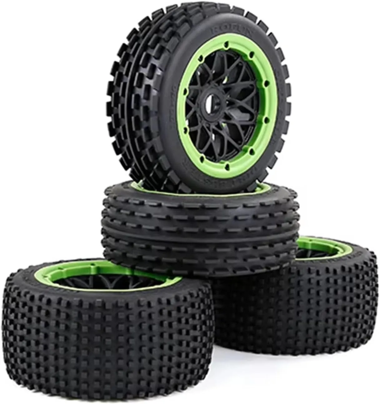 Compatible with HPI for ROFUN for ROVAN KM for Baja 5B 1/5 Rc Car Parts Off-Road Front and Rear Tyres Thickened Wheel Set RC Wheel Tires