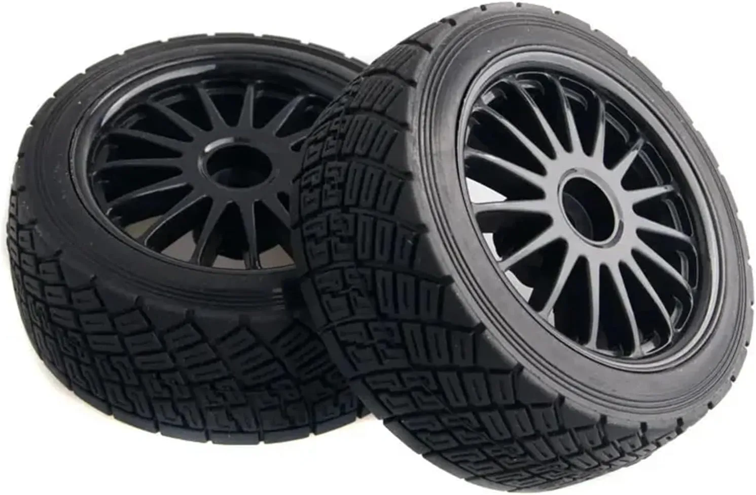 Compatible with HPI WR8 for Flux for Rally 3.0 110697 94177 4PCS 2.2 Inch Wheel Rims Hub 80MM Tires Tyre 1:10 RC Car Parts RC Wheel Tires(Black)