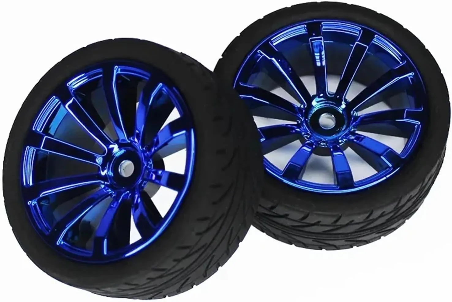Compatible with HSP for HPI 1/10 RC Car Part Diameter 65mm Tires 4PCS Rubber Tire RC for Racing Car Tires On Road Wheel Rim RC Wheel Tires(B)