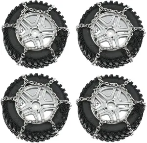 Compatible with MN86S MN86KS MN86 MN86K for MN G500 4Pcs Metal Wheel Tires with Snow Chain Tyre Sponge 1/12 RC Car Upgrade Parts RC Wheel Tires(Color1)