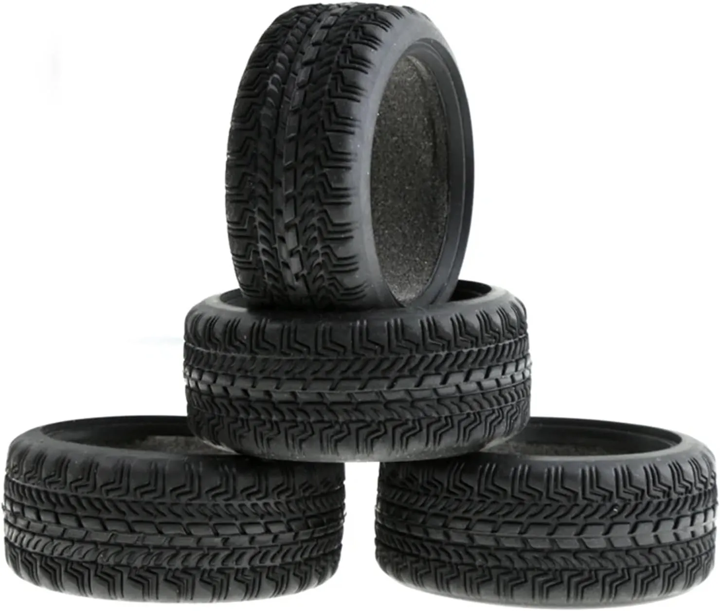 Compatible with Sakura for Traxxas for HSP for Tamiya for Kyosho for RedCat 4Pcs Rubber Tire Tyre for 1/10 RC On-Road Drift Touring Car RC Wheel Tires