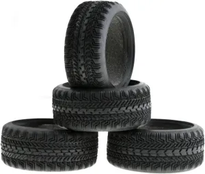 Compatible with Sakura for Traxxas for HSP for Tamiya for Kyosho for RedCat 4Pcs Rubber Tire Tyre for 1/10 RC On-Road Drift Touring Car RC Wheel Tires