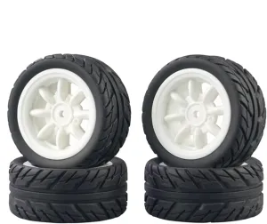 Compatible with SG1603 for SG1604 for SG1605 for UDIRC UD1601 UD1602 UD1603 UD1604 1/16 RC Car Upgrade Parts 4Pcs Rubber Tire Tyre Wheel RC Wheel Tires