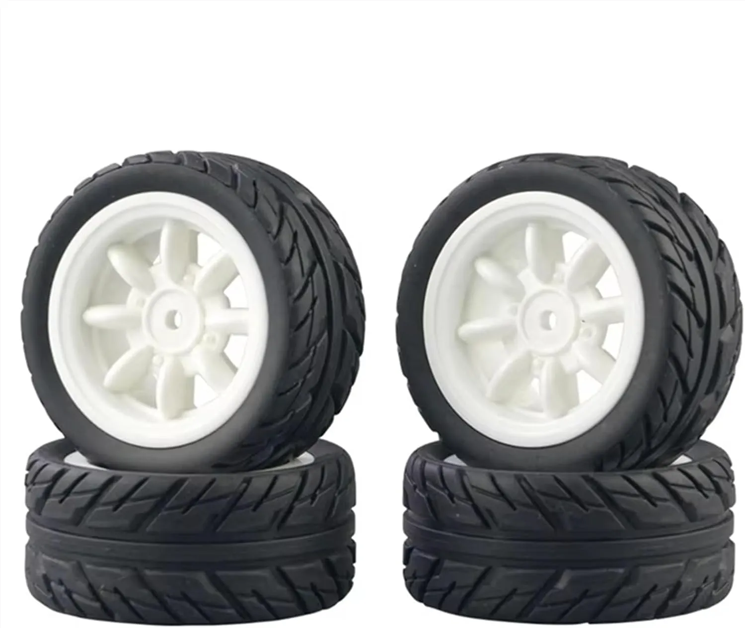 Compatible with SG1603 for SG1604 for SG1605 for UDIRC UD1601 UD1602 UD1603 UD1604 1/16 RC Car Upgrade Parts 4Pcs Rubber Tire Tyre Wheel RC Wheel Tires