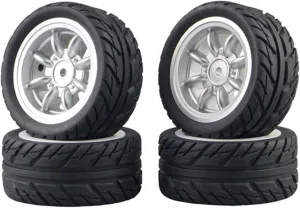 Compatible with SG1603 SG1604 SG1605 UDIRC UD1601 UD1602 UD1603 UD1604 1/16 RC Car Upgrade Parts 4Pcs Rubber Tire Wheel Tyre RC Wheel Tires