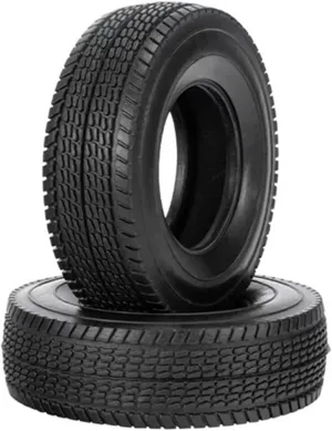 Compatible with Tamiya for Hauler for ACTROS for Scania 1/14 RC Semi Tractor Truck Tipper Upgrades Parts 2Pcs 25Mm Hard Rubber Tires RC Wheel Tires