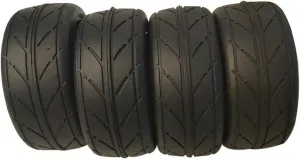 Compatible with Tamiya for TT01 TT02 for Traxxas for HSP for HPI 1/10 RC Drift for Racing Car Tyre Upgrade 4pcs 1/10 Rubber Tread Tires RC Wheel Tires