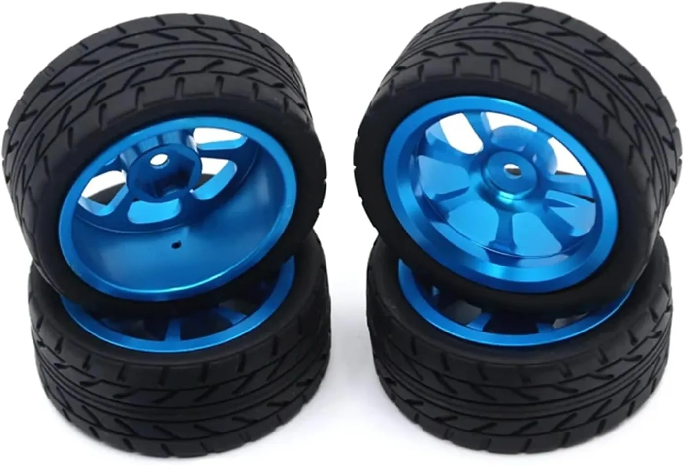 Compatible with WLToys 124016 124017 124018 124019 144001 A959 Upgrade Wheels Tires 1:12 1:14 1:18 RC Car Accessories RC Wheel Tires(Blue)