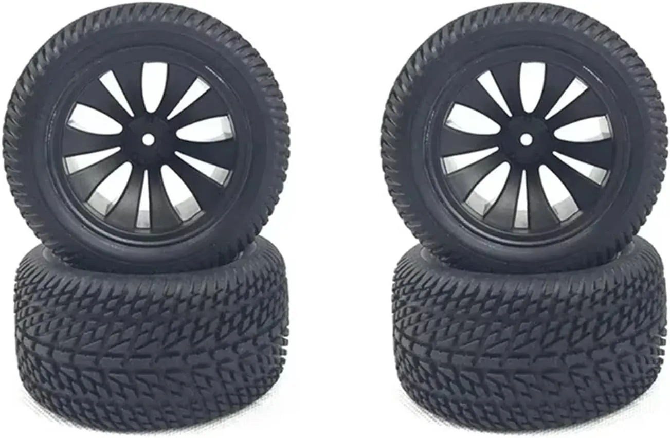 Compatible with Wltoys 144001 124019 12428 for HBX 16889 for SG1601 1/12 1/14 1/16 RC Car Upgrade Parts 90mm Rubber Tires Tyre Wheel RC Wheel Tires
