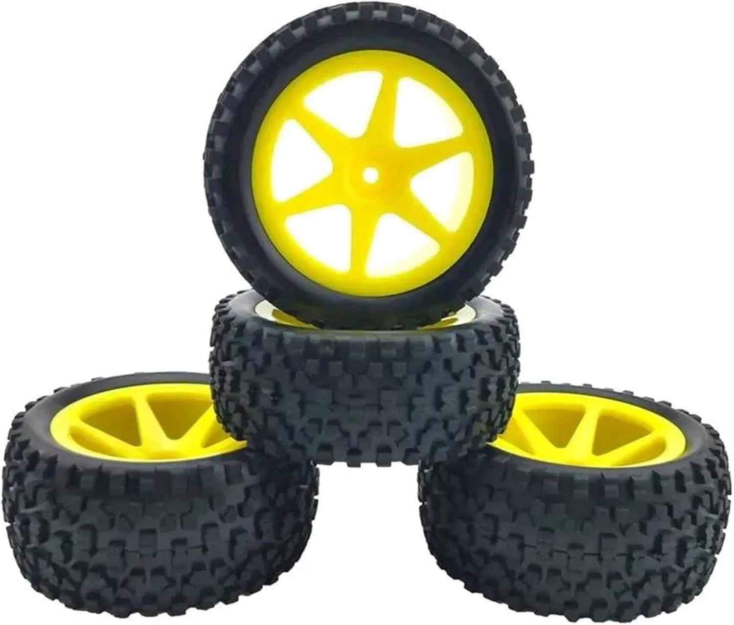 Compatible with WLtoys for 144001-02 124019 124018 RC Car Upgrade Wheel Spare Par Large Tires Widening Tires for 1/10 1/12 1/14RC Cars RC Wheel Tires(Yellow,A)