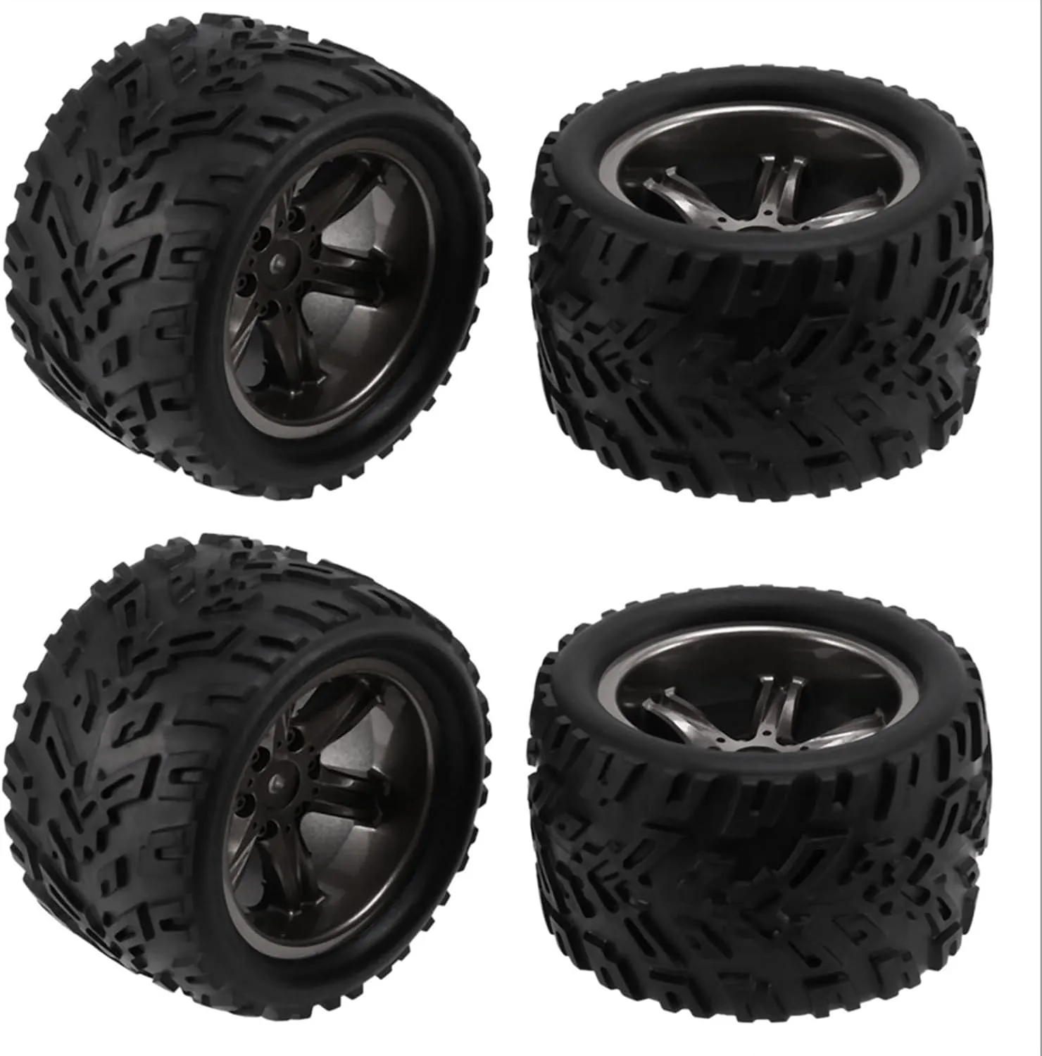 Compatible with XINLEHONG 9125 9116 X9115 X9116 for GPTOYS S911 S912 1/12 RC Car Spare Parts Upgrade Accessories 4Pcs Tires Tyre Wheel RC Wheel Tires