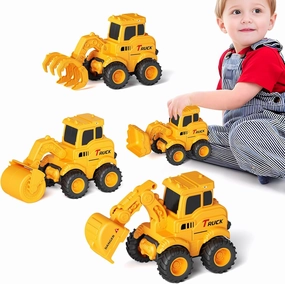 Construction Toys for 2 3 4 5 6   Year Old Boys Kids Toddlers Girls, Sandbox Excavator Toy Trucks Construction Truck Toys Vehicles Bulldozer Road Roller Toy Christmas Birthday Gifts for Boys