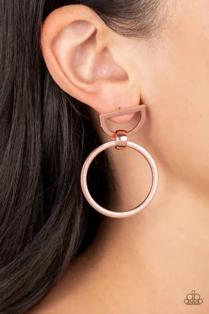 CONTOUR Guide - Copper - Half Moon Hoop Paparazzi Post Earrings