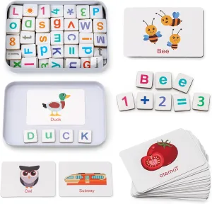 Coogam Magnetic Letters Numbers Alphabet Fridge Magnets ABC 123 Educational Toy Set Preschool Learning Spelling Counting Uppercase Lowercase Math for 3 4 5 Years Kid Toddler