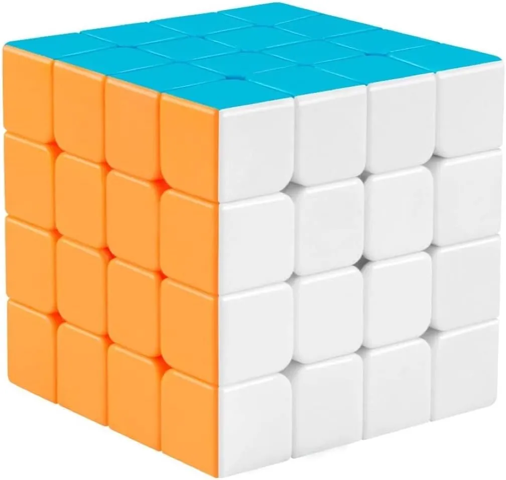 Coogam Qiyi 4x4 Speed Cube Stickerless Magic Puzzle Toy Gift for Kids and Adults Challenge (Qiyuan S Version)