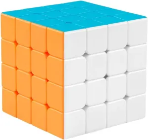 Coogam Qiyi 4x4 Speed Cube Stickerless Magic Puzzle Toy Gift for Kids and Adults Challenge (Qiyuan S Version)