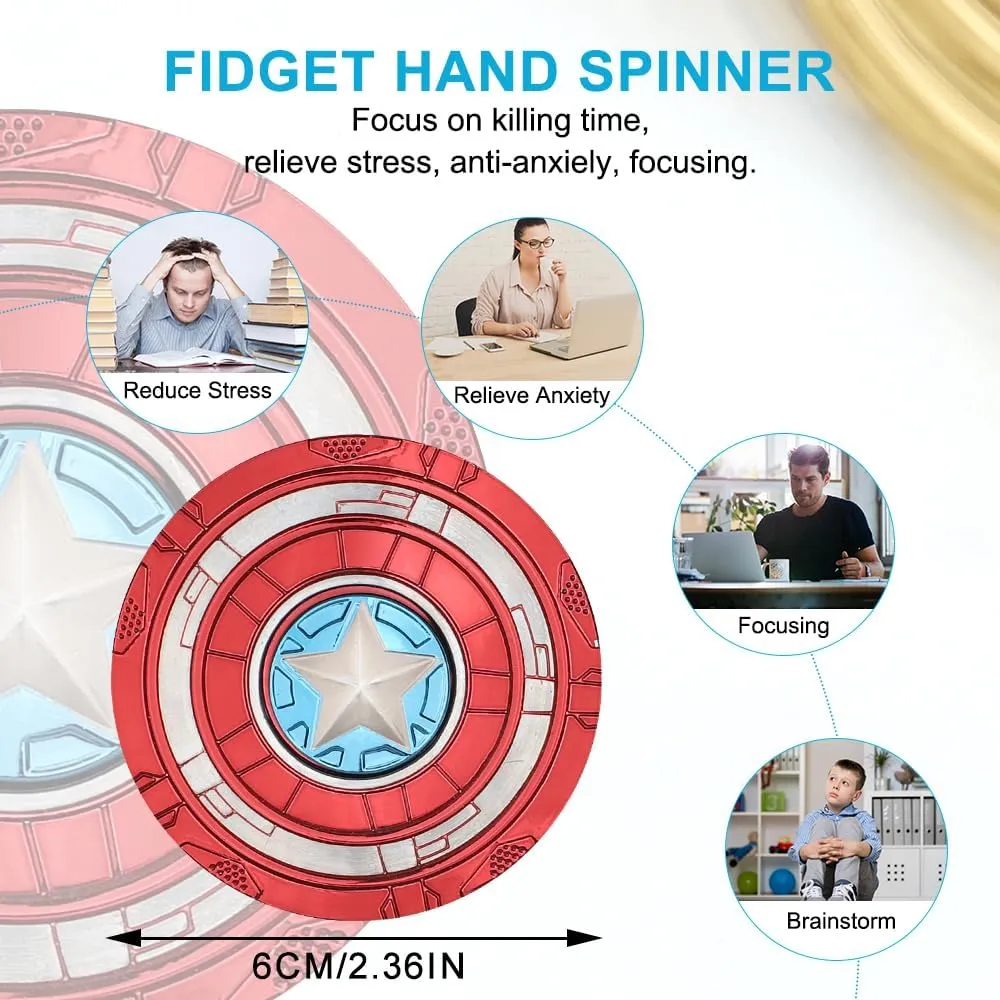 Cool Hammer Fidget Spinner Toy for Kids Adults, Metal 2 in 1 Hammer for Kids Adults, Keychain Infinity Cube for Office Stress Relief, Goody Bag Filler, 2 Pack Birthday (with Case)
