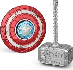 Cool Hammer Fidget Spinner Toy for Kids Adults, Metal 2 in 1 Hammer for Kids Adults, Keychain Infinity Cube for Office Stress Relief, Goody Bag Filler, 2 Pack Birthday (with Case)