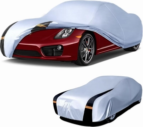 Coupe Car Cover 100% Waterproof All Weather, 10 Layers Outdoor Car Covers for Sports -Custom Fit Chevrolet Corvette, Porsche 911, Toyota Supra, BMW i8, etc. Sun & Rain Protector. C3 (See Size Chart)