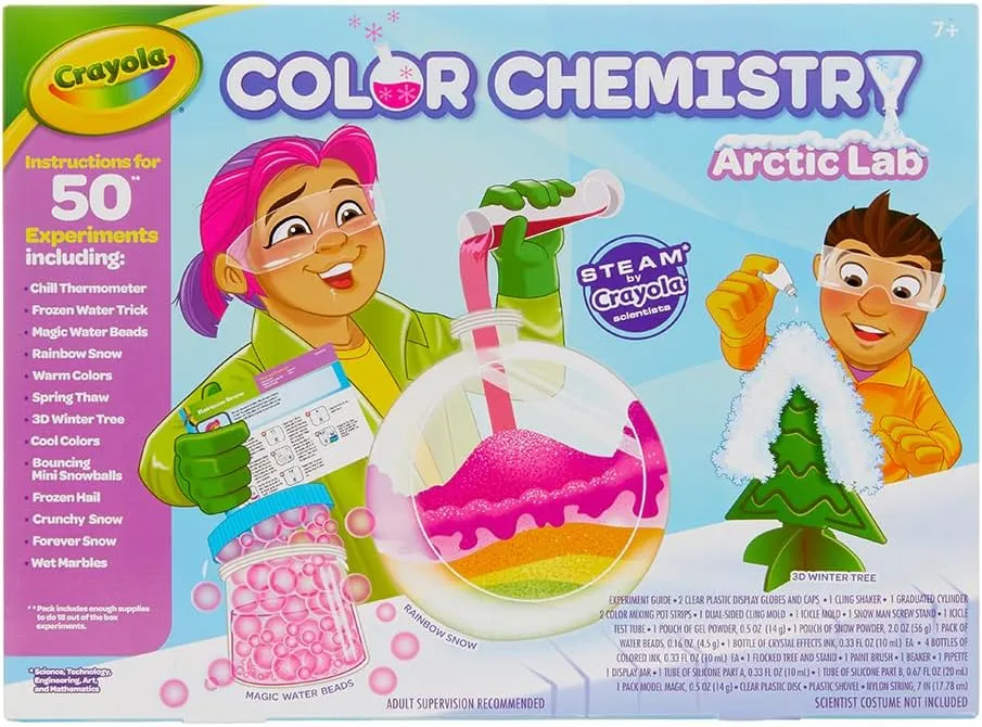 Crayola Arctic Color Chemistry Set for Kids, Steam/Stem Activities, Educational Toy, Ages 7, 8, 9, 10