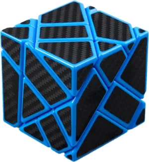 Cuberspeed Ghost 3x3 Blue Magic Cube 3x3 Ghost 3x3x3 Speed Cube with Black Carbon Fiber Stickers