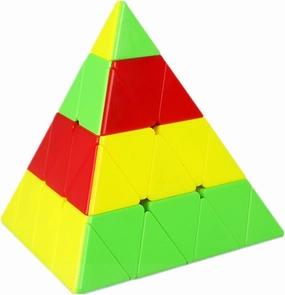 CuberSpeed QY Toys 4x4 Pyramid stickerless Magic Cube Master Pyraminx Speed Cube