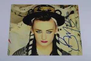 Culture Club Colour by Numbers Karma Chameleon Boy George Signed Autographed 8x10 Glossy Photo Loa