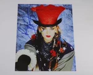 Culture Club Do You Really Want to Hurt Me' Boy George Signed Autographed 8x10 Glossy Photo Loa