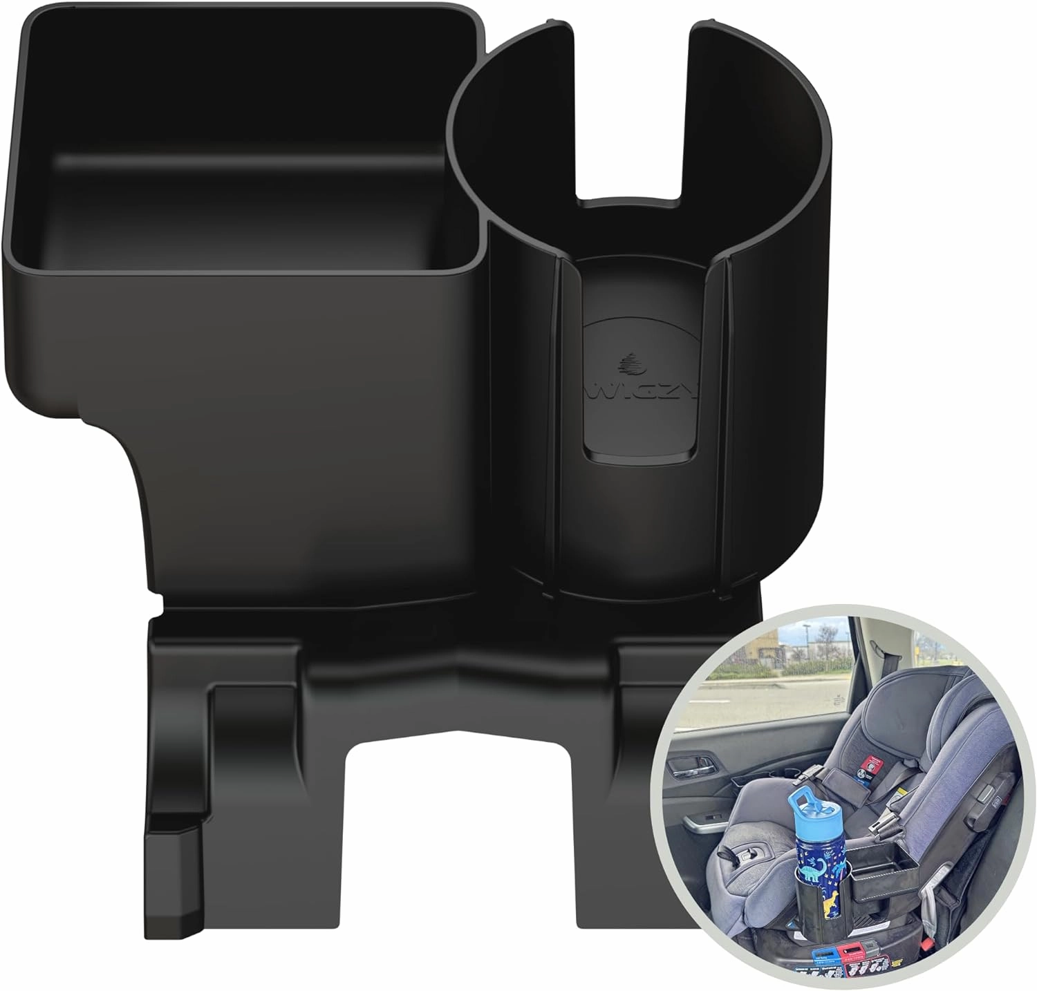 Cup Holder and Snack Tray for Nuna RAVA Car Seats (Does not fit Exec, PIPA, or REVV) - Holds Most Kids Water Bottles - Made from Food Safe ABS - Dishwasher Safe