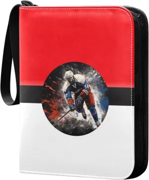 Custom Photo Sports Trading Card Binder - Fits 400 Cards with 50 Removable Sleeves, 3-Ring Card Collector Album Holder