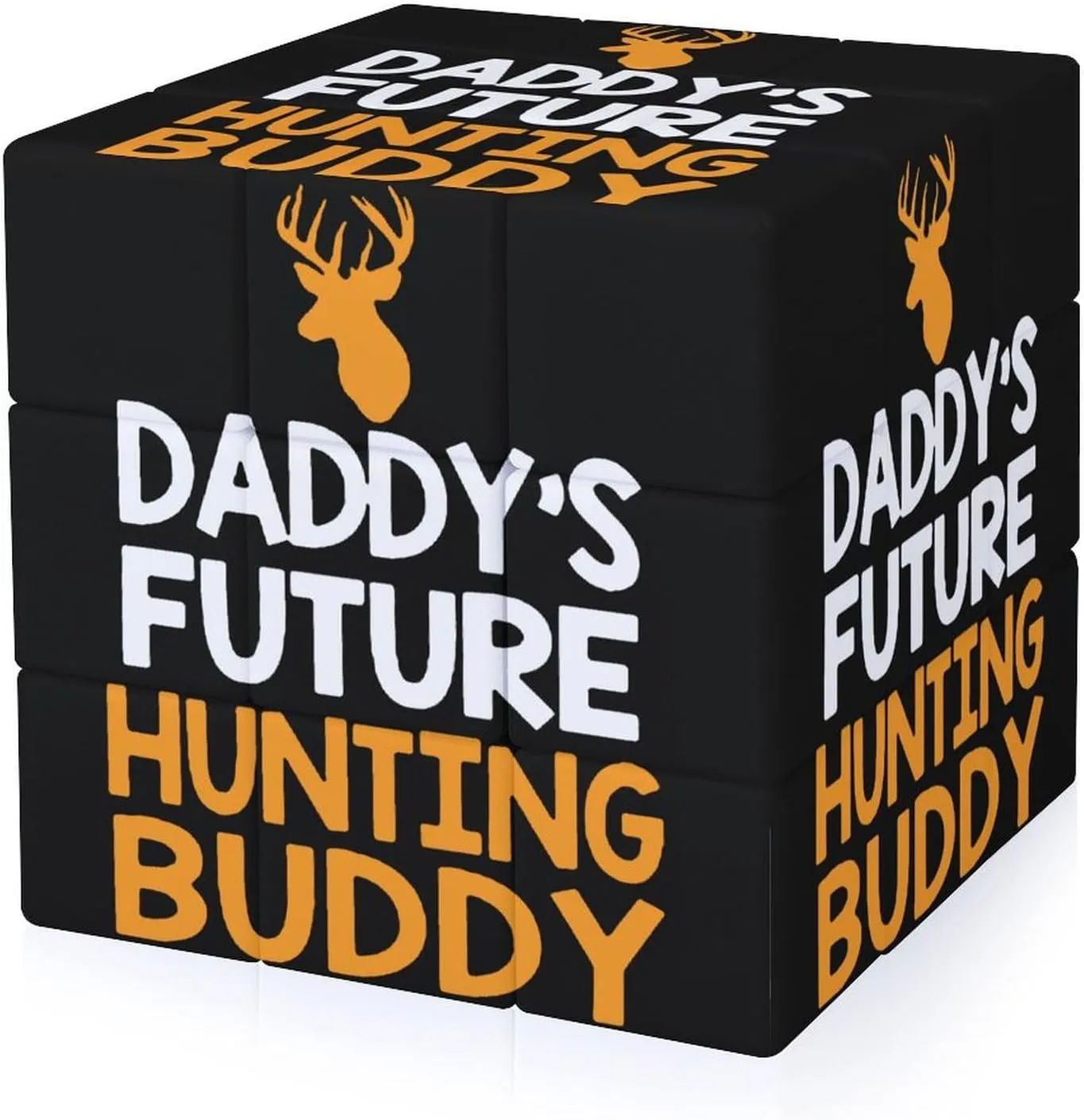Daddy's Future Hunting Buddy Full Printing 3x3 Fidget Cube Stress Relief Magic Speed Cube for Adults
