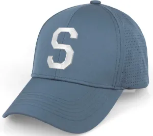 Daxton Performance Cool Tech Baseball Hat Alphabet Initial with Silver Letters