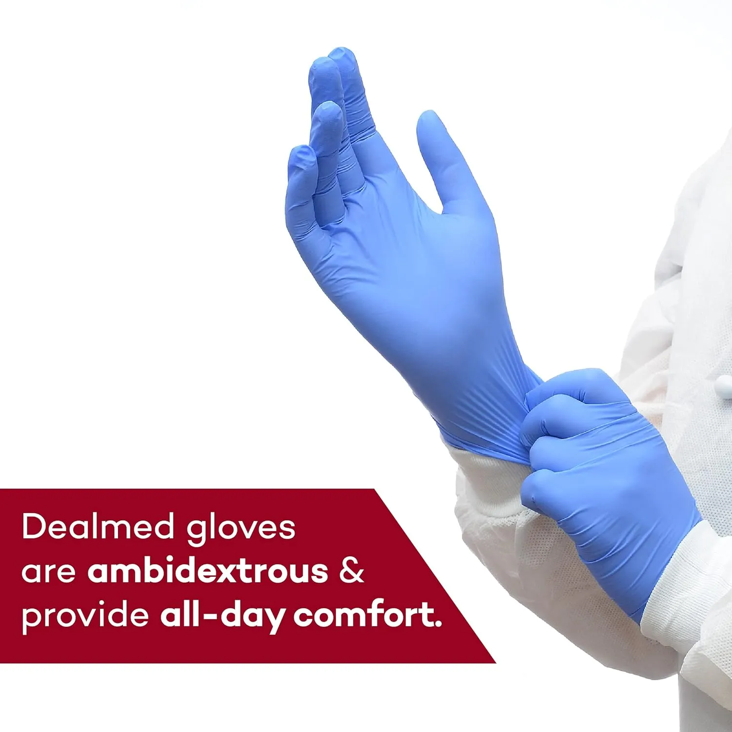 Dealmed Nitrile Gloves – 2000 Count X-Small Disposable Nitrile Gloves, Non-Irritating Latex Free, Multi-Purpose Use for a First Aid Kit and More