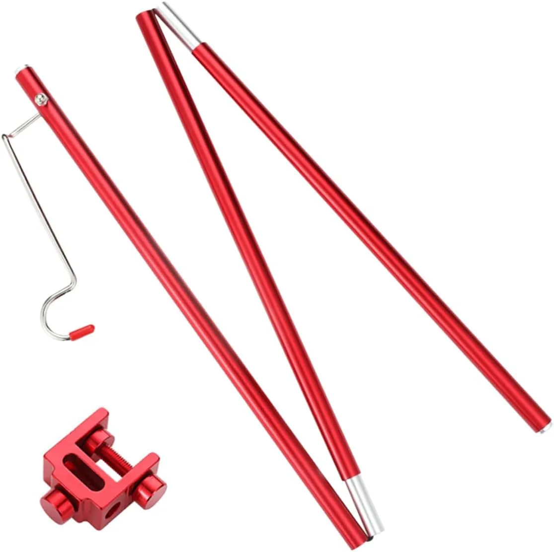 DECHOUS Folding Outdoor Light Pole Stand for Camping Lightweight Aluminum Alloy Lantern Holder Easy to Assemble Portable Lamp Stand for Picnics and Outdoor Activities