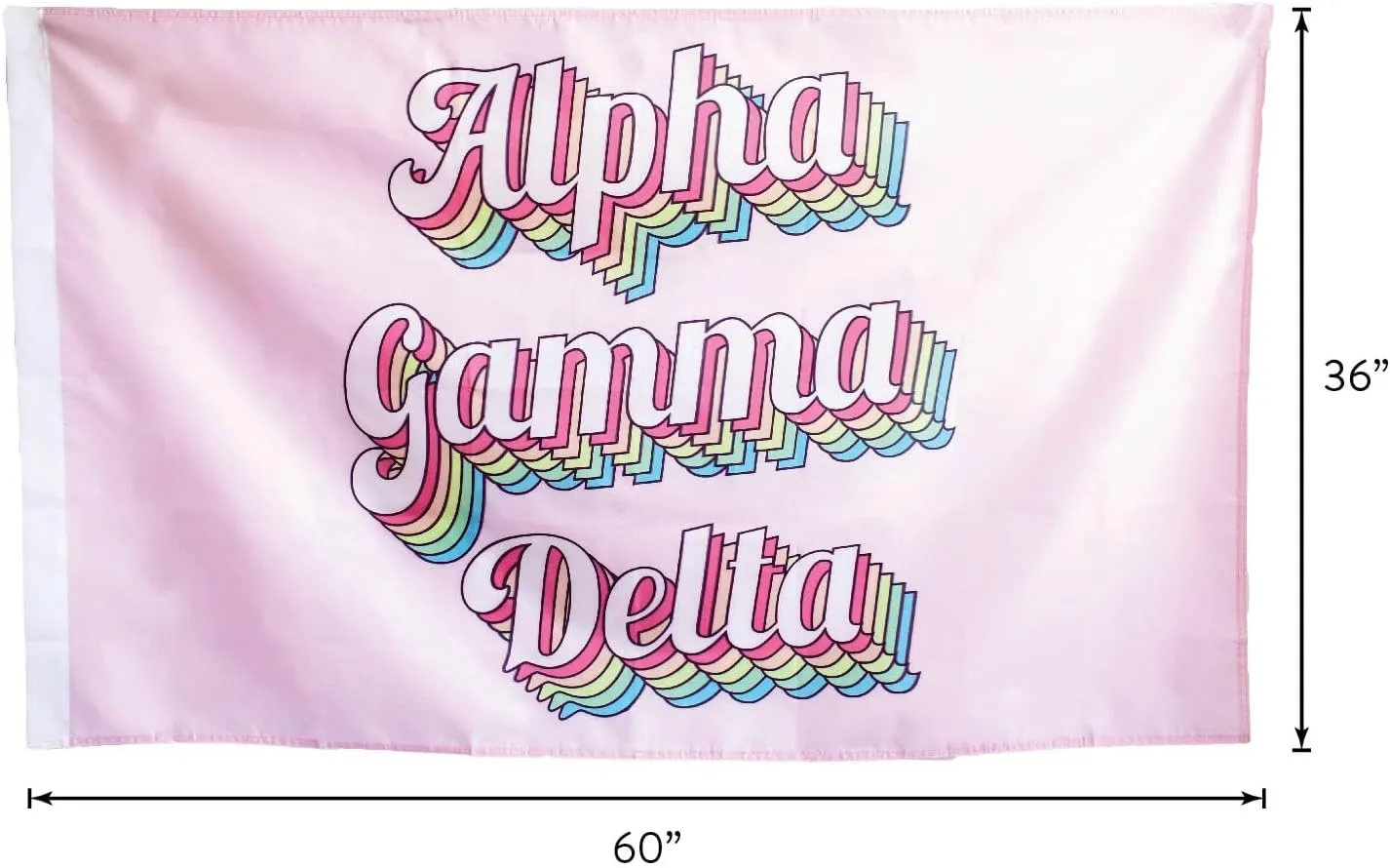 Delta Zeta - Sorority Letter Flag (Retro Design)