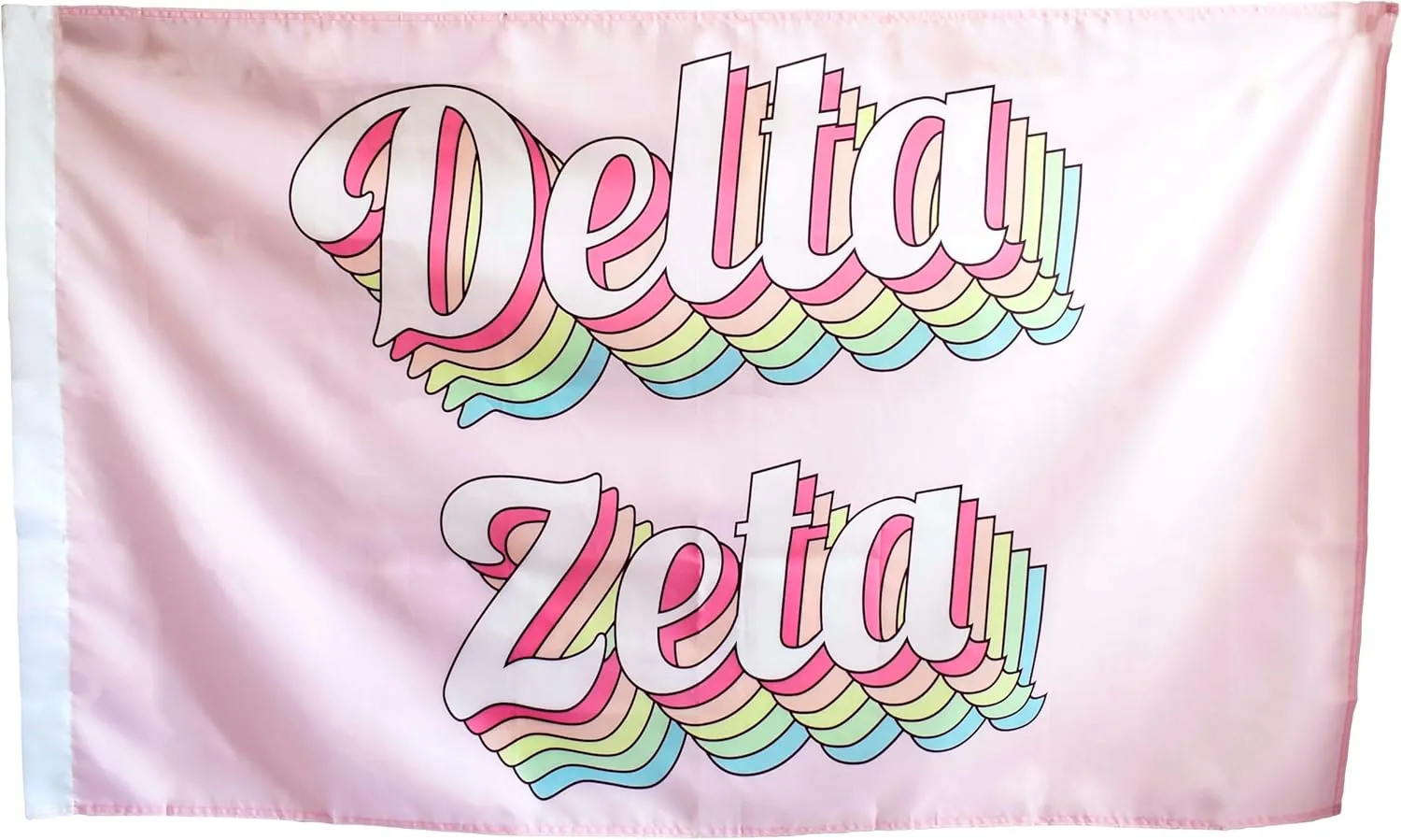 Delta Zeta - Sorority Letter Flag (Retro Design)