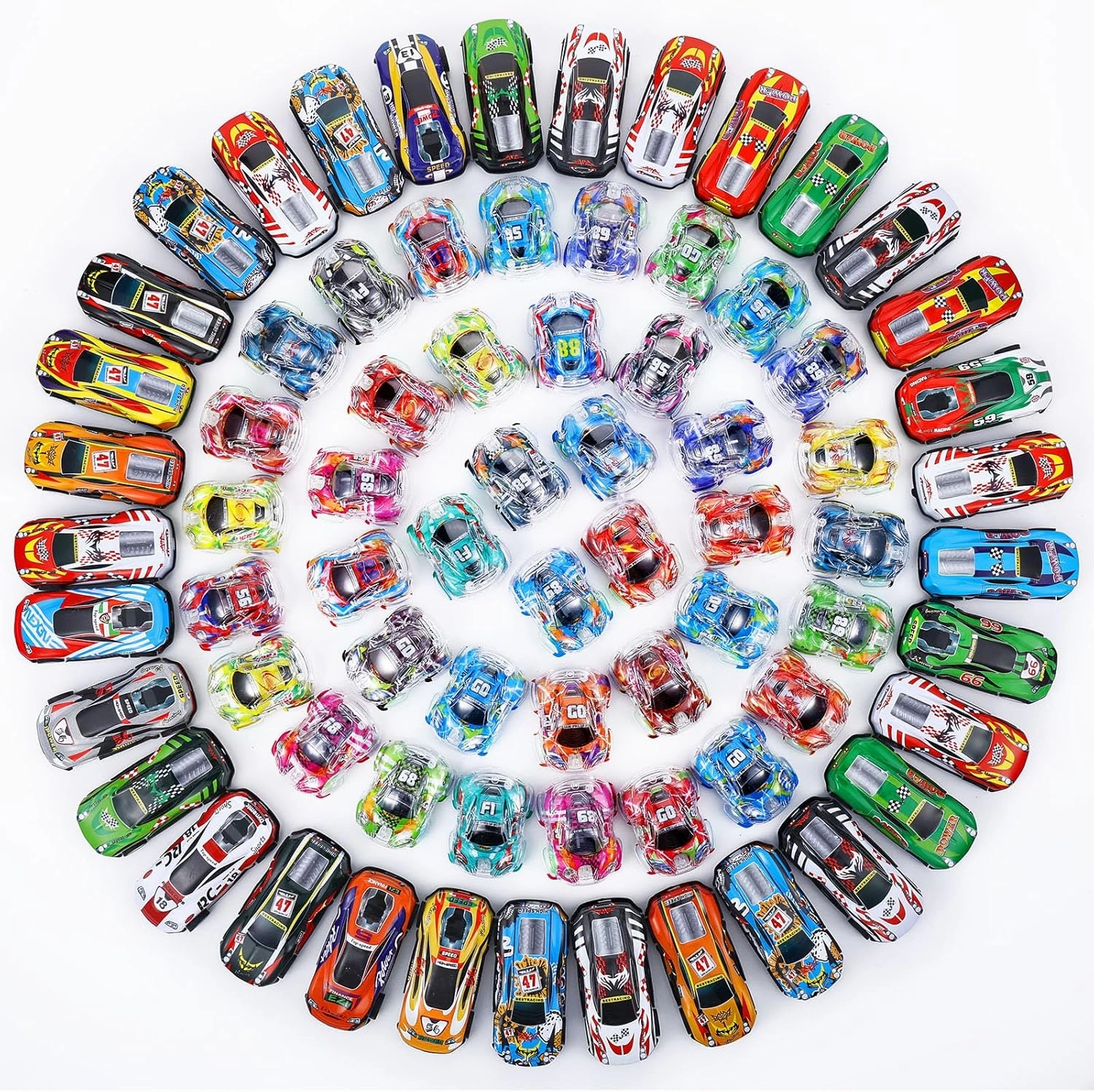 DERTE 184 Pcs Pull Back Cars for Kids Small Car Toys Mini Racing Vehicles Bulk Party Favors Supplies Goodie Bag Stuffers Classroom Prizes Treasure Box for Boys Girls