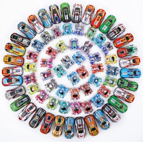 DERTE 184 Pcs Pull Back Cars for Kids Small Car Toys Mini Racing Vehicles Bulk Party Favors Supplies Goodie Bag Stuffers Classroom Prizes Treasure Box for Boys Girls