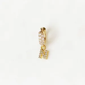 Diamond Initial Hoop