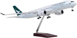 Diecast Plane Model 1:142 Scale for A350 Die-Casting Aircraft Model with LED Light for Collectible (with Light)