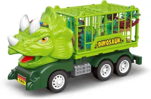 Dinosaur Truck Toys for Kids 3-5 Years, Tyrannosaurus Transport Car (E Carrying Grey Little Dinosaurs)